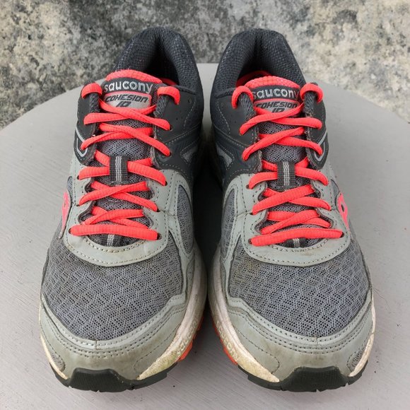Saucony Women's Size 8 Grid Cohesion 10 Grey Pink Running Sneakers S15333-17 - Picture 3 of 13